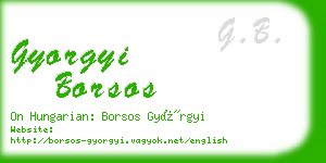 gyorgyi borsos business card